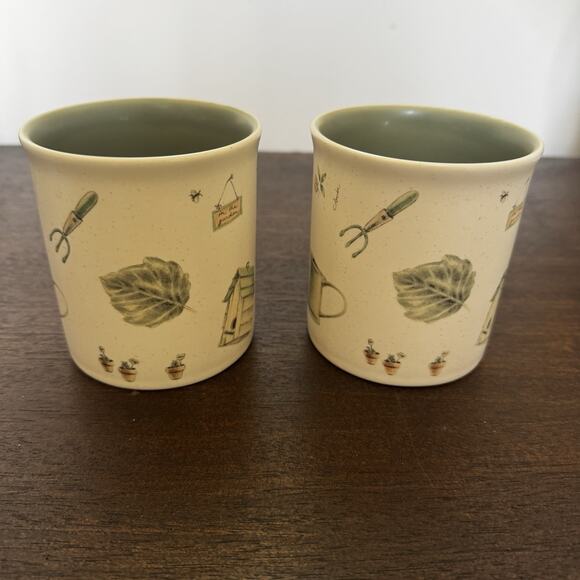 Portfolio by Pfaltzgraff Naturewood Mug 2 Stoneware Mugs 12 oz Garden Cottage - Picture 4 of 13